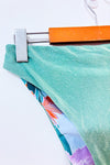 Bas de maillot de bain réversible vert côtelé/bleu fleuri* seconde main - Maaji- La Penderie du Paradis