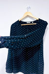Blouse fluide noire Ă  pois (m)-Reitmans-La Penderie du Paradis đ