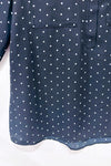 Blouse fluide noire Ă  pois (m)-Reitmans-La Penderie du Paradis đ