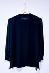 Blouse vintage noire transparente avec épaulettes (l)-Autres-La Penderie du Paradis 🕊