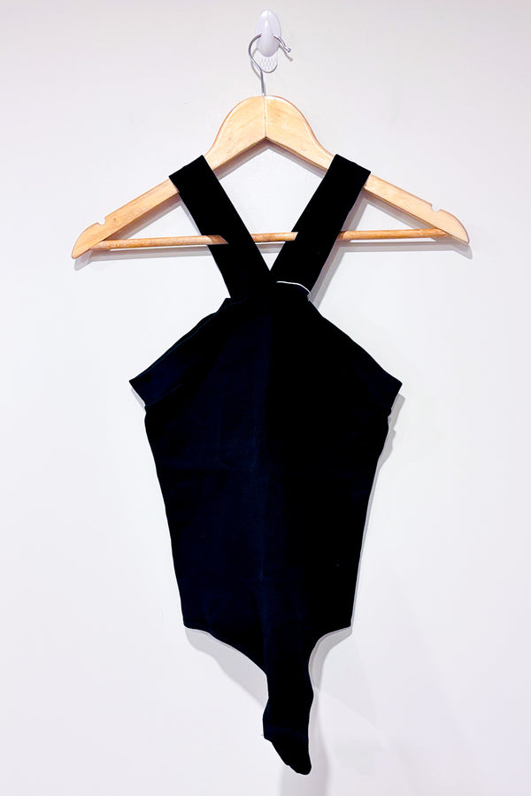 Bodysuit noir sculptant à bretelles croisées (m/l)-HeyShape-La Penderie du Paradis 🕊