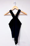 Bodysuit noir sculptant à bretelles croisées (m/l)-HeyShape-La Penderie du Paradis 🕊
