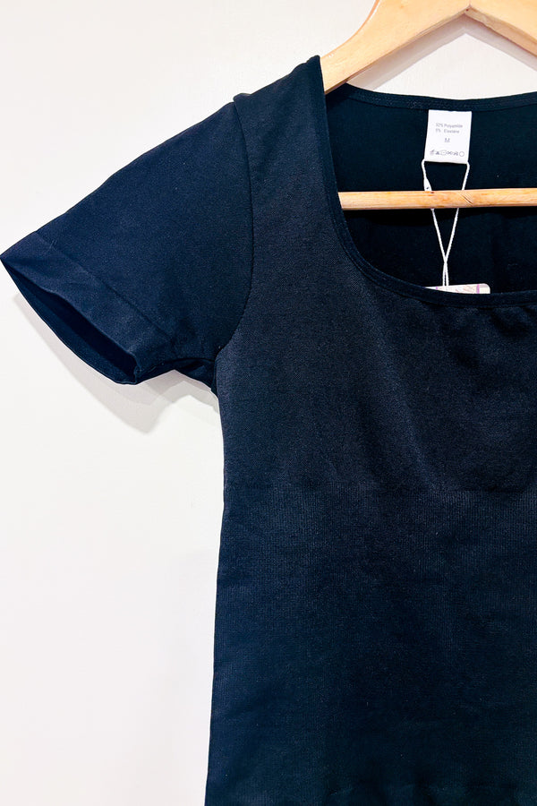 Bodysuit noir à encolure carrée (m)-HeyShape-La Penderie du Paradis 🕊