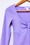 Bodysuit côtelé lilas à manches longues* seconde main - H&M- La Penderie du Paradis