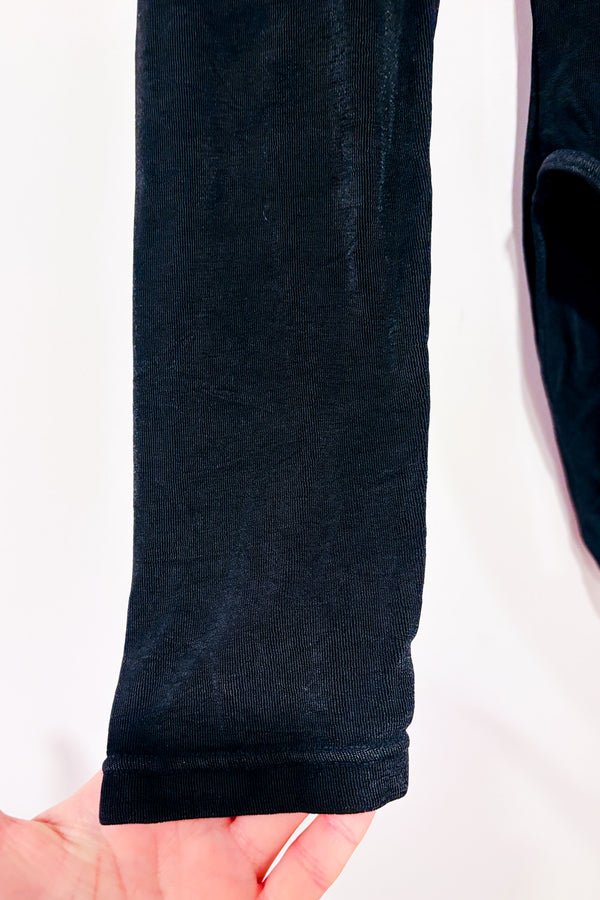 Bodysuit côtelé noir seconde main - Elita- La Penderie du Paradis