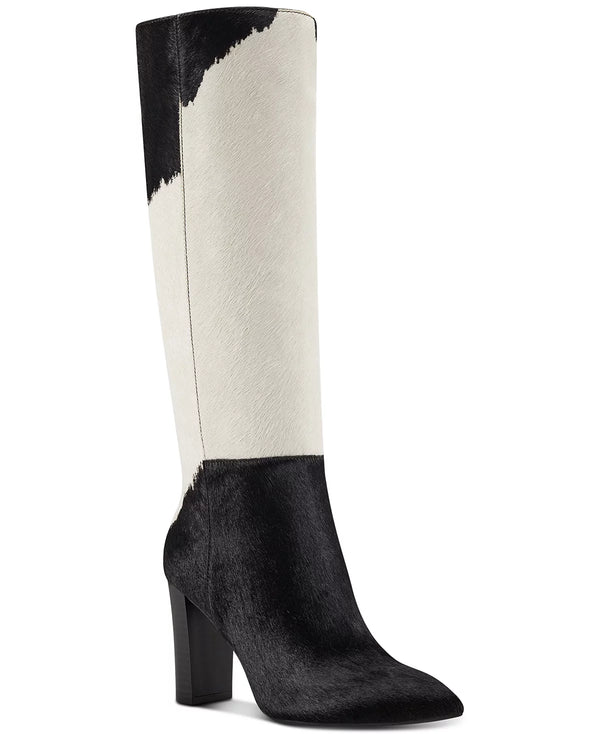 Bottes Palmina noires et blanche en fourrure (7.5)-I.N.C. International Concepts-La Penderie du Paradis 🕊