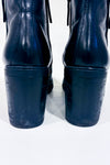 Bottes noires en cuir Amaliaa Ă talon* seconde main - Steve Madden- La Penderie du Paradis