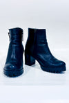 Bottes noires en cuir Amaliaa Ă talon* seconde main - Steve Madden- La Penderie du Paradis