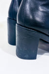 Bottes noires en cuir Amaliaa Ă talon* seconde main - Steve Madden- La Penderie du Paradis