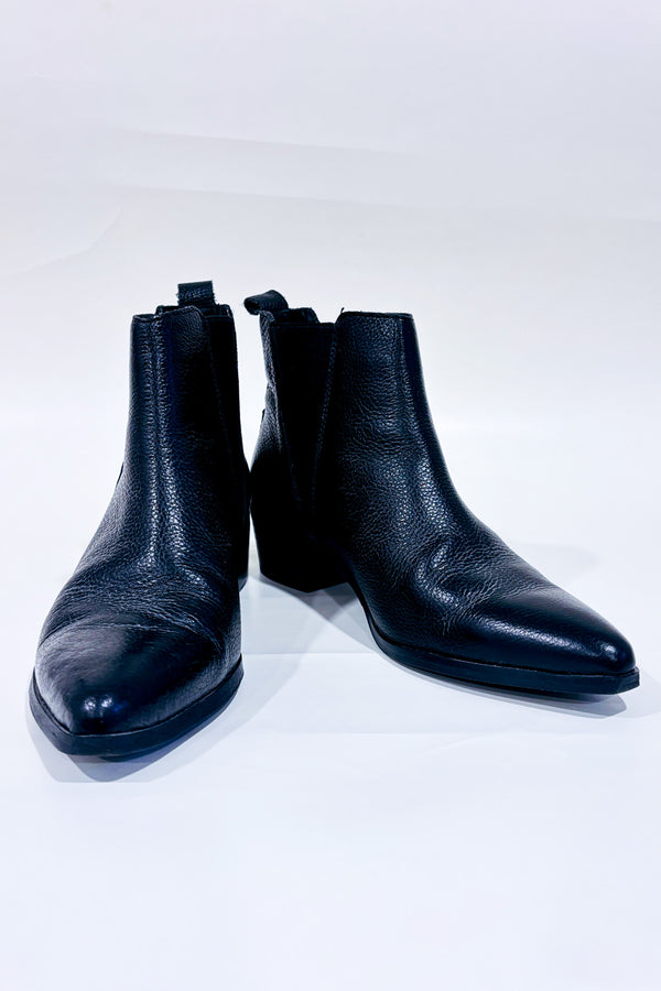 Bottes noires à talon bloc* seconde main - Vero Moda- La Penderie du Paradis