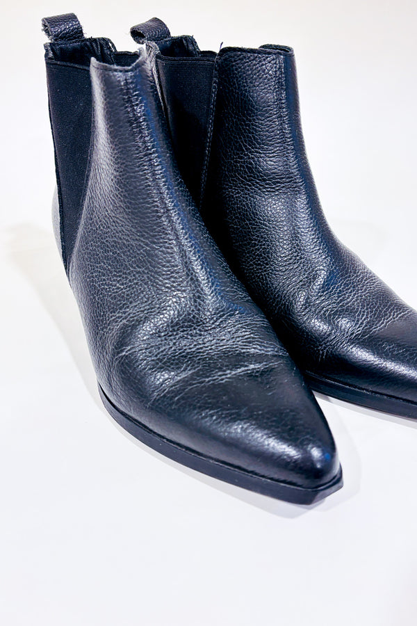 Bottes noires à talon bloc* seconde main - Vero Moda- La Penderie du Paradis