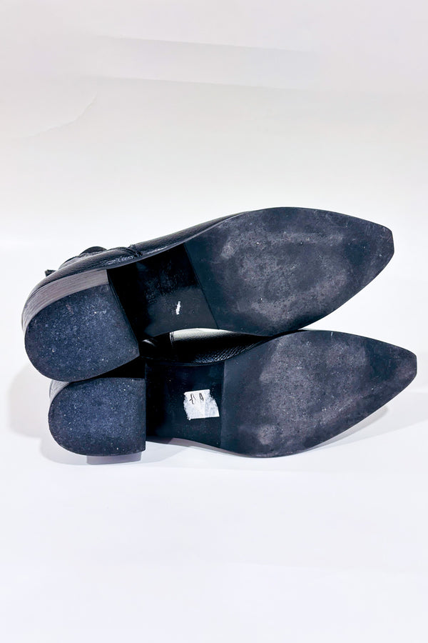 Bottes noires à talon bloc* seconde main - Vero Moda- La Penderie du Paradis