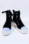 Bottes plateformes noires à lacets* seconde main - Michael Kors- La Penderie du Paradis