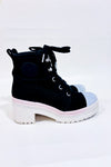 Bottes plateformes noires à lacets* seconde main - Michael Kors- La Penderie du Paradis