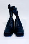 Bottes noires à talon bloc* seconde main - Zara- La Penderie du Paradis