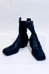 Bottes noires à talon bloc* seconde main - Zara- La Penderie du Paradis