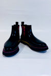 Bottes de pluies noires fleuries* seconde main - Cougar- La Penderie du Paradis