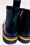 Bottes de pluies noires fleuries* seconde main - Cougar- La Penderie du Paradis