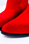 Bottes western rouges en cuir* seconde main - Geneva Shoes- La Penderie du Paradis