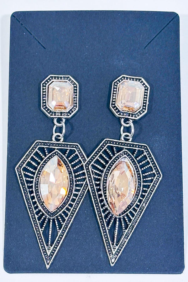 Boucles d'oreilles argent avec pierre rose-Autres-La Penderie du Paradis ๐