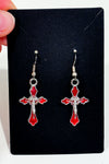 Boucles d'oreilles croix rouge-Autres-La Penderie du Paradis 🕊