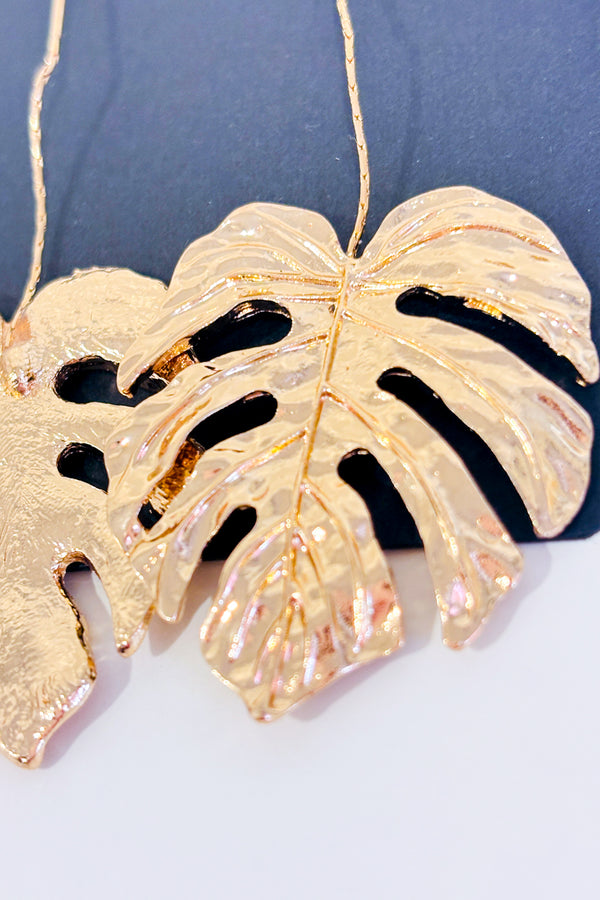 Boucles d'oreilles feuille or-LongcreekX-La Penderie du Paradis 🕊