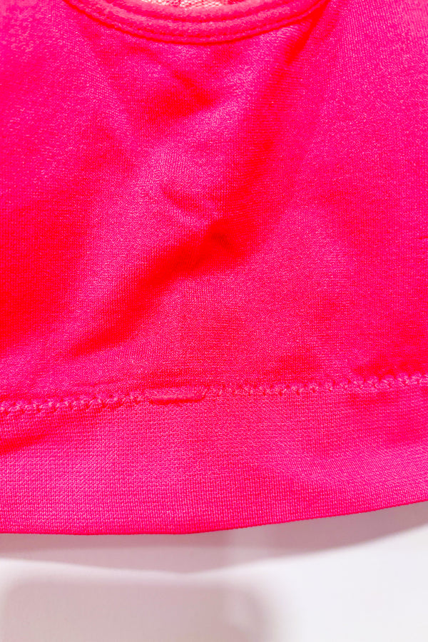 Bralette rose rembourrée avec dentelle seconde main - Autres- La Penderie du Paradis