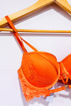 Soutien-gorge orange avec dentelle pigeonnant seconde main - OrangeAngGee- La Penderie du Paradis