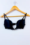 Soutien-gorge noir plongeant légèrement pigeonnant seconde main - Luna's- La Penderie du Paradis