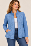 Manteau léger bleu à manches en tricot seconde main - Magnifica- La Penderie du Paradis