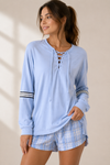 Chandail de pyjama bleu pâle seconde main - Victoria Secret- La Penderie du Paradis