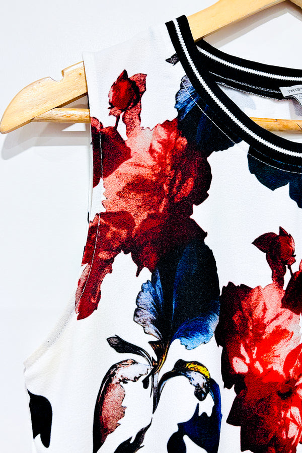 Camisole blanche fleurie (m) seconde main Tristan