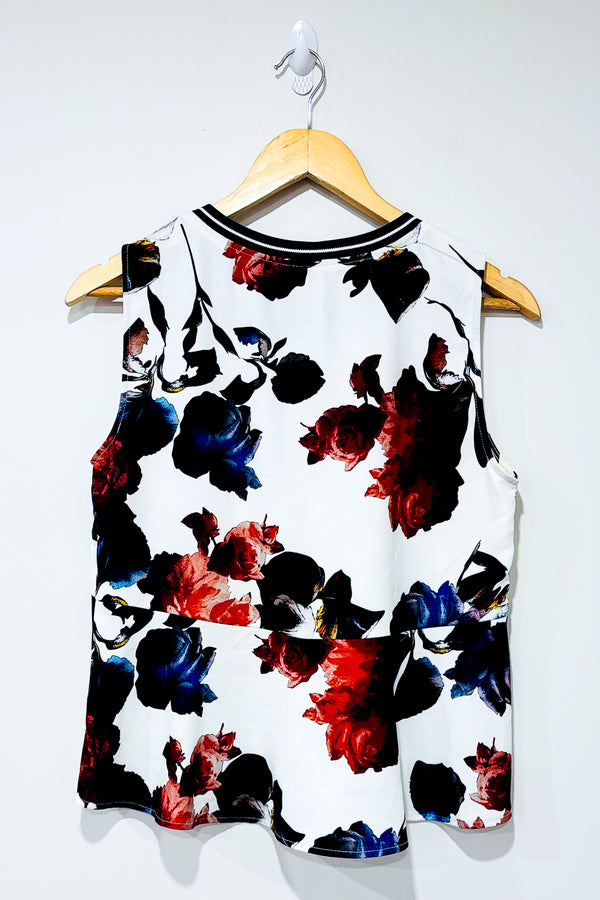 Camisole blanche fleurie (m) seconde main Tristan