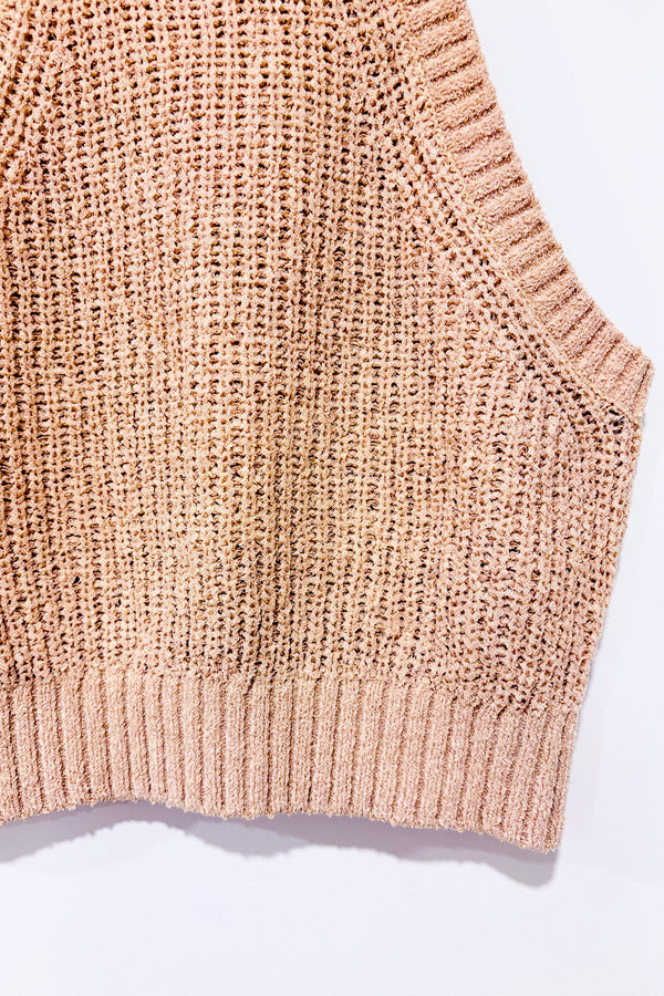 Camisole courte beige en maille (s)-H&M-La Penderie du Paradis 🕊