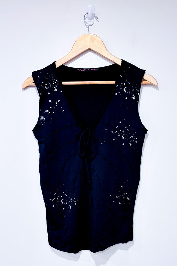 Camisole noire avec gouttelettes or (s)-Foxy Jeans-La Penderie du Paradis 🕊