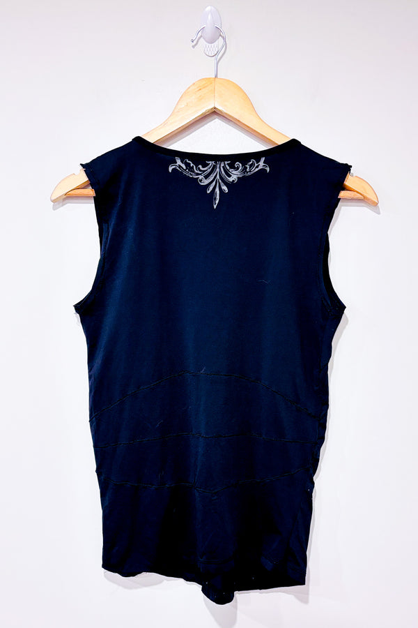 Camisole noire avec gouttelettes or (s)-Foxy Jeans-La Penderie du Paradis 🕊