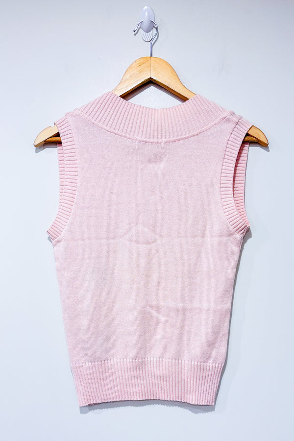 Débardeur rose et bleu en tricot (m)-Colori-La Penderie du Paradis 🕊