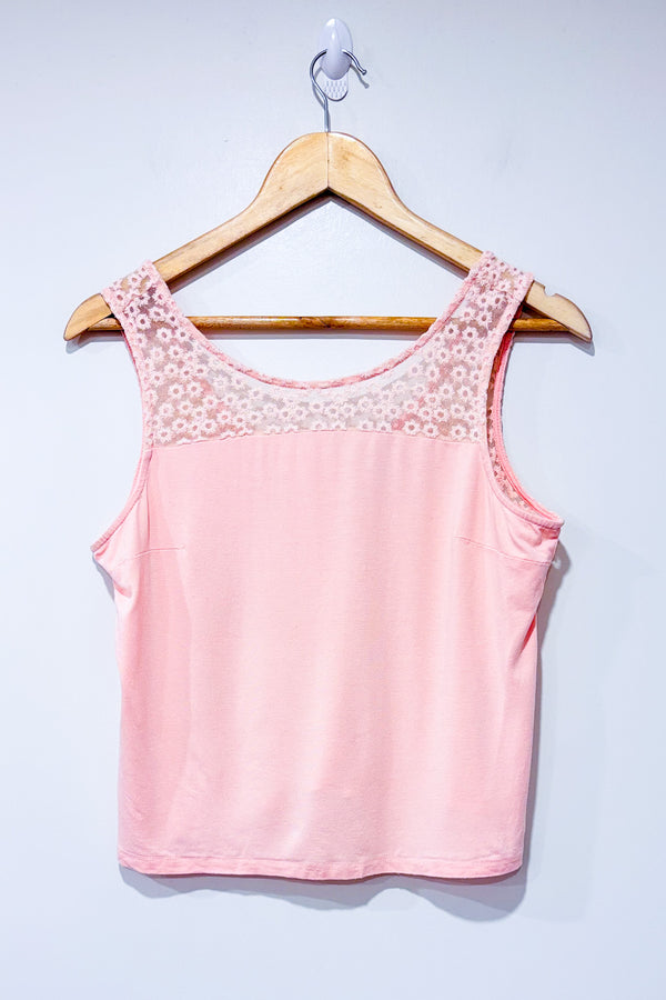 Camisole rose dos en dentelle (s)-Reitmans-La Penderie du Paradis 🕊