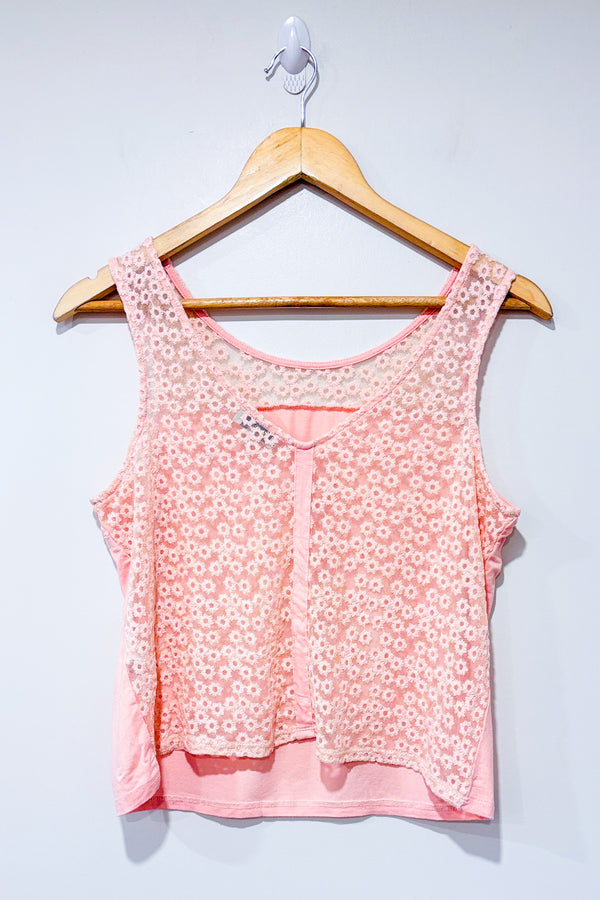 Camisole rose dos en dentelle (s)-Reitmans-La Penderie du Paradis 🕊