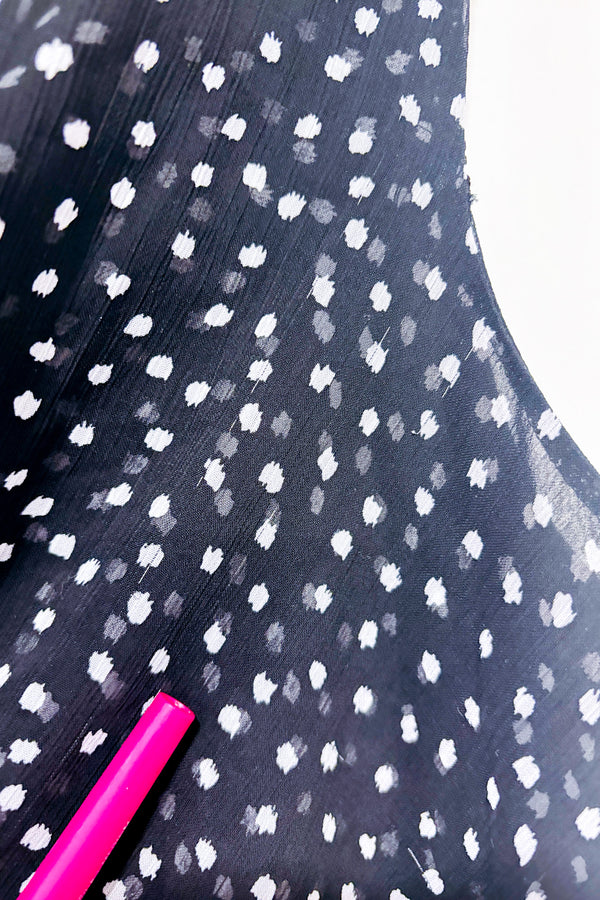 Haut noir à pois ave col fluide (m)-Reitmans-La Penderie du Paradis 🕊