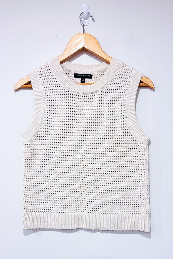 Débardeur beige en maille (xs)-Banana Republic-La Penderie du Paradis 🕊