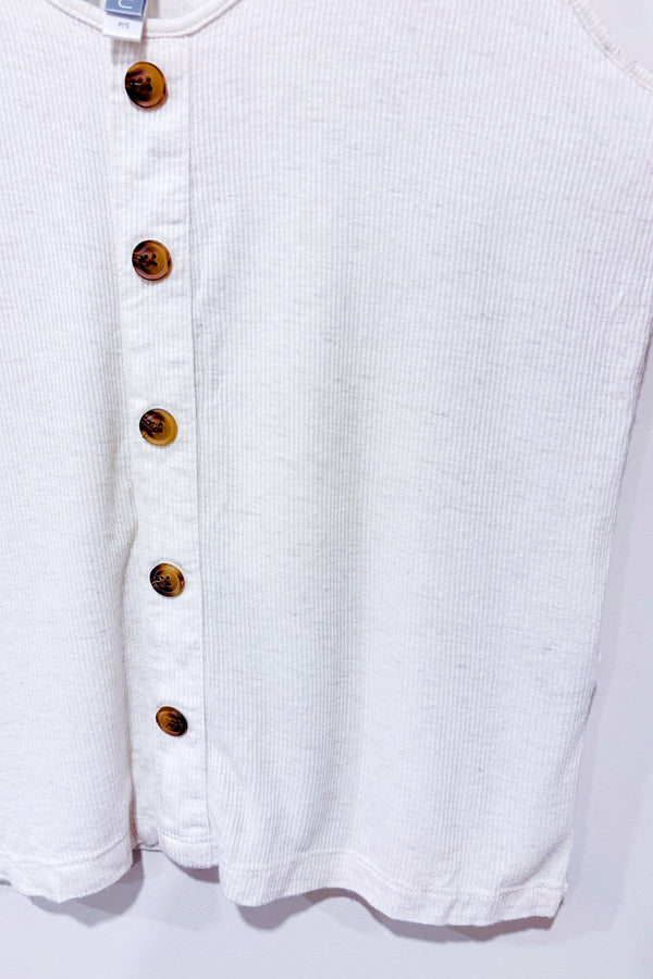 Camisole beige côtelée (s)-Simons-La Penderie du Paradis 🕊