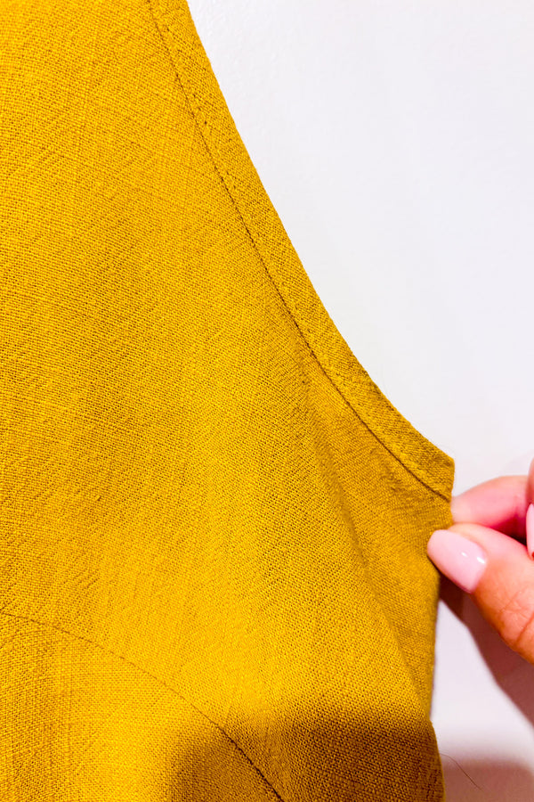 Camisole coupé moutarde (xs)-Cokluch-La Penderie du Paradis 🕊