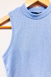 Haut sans manche bleu côtelé (s)-SHEIN-La Penderie du Paradis 🕊
