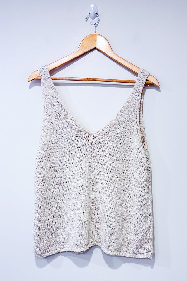 Camisole ample beige en maille (m)-Joe Fresh-La Penderie du Paradis 🕊