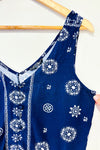 Camisole marine fleurie (s)-Aqua-La Penderie du Paradis 🕊
