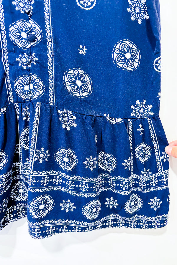 Camisole marine fleurie (s)-Aqua-La Penderie du Paradis 🕊