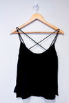 Camisole noire fluide bretelles croisées (xs)-H.C.M.II-La Penderie du Paradis 🕊