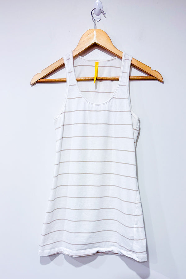 Camisole blanche et beige rayée (s)-Lolë-La Penderie du Paradis 🕊