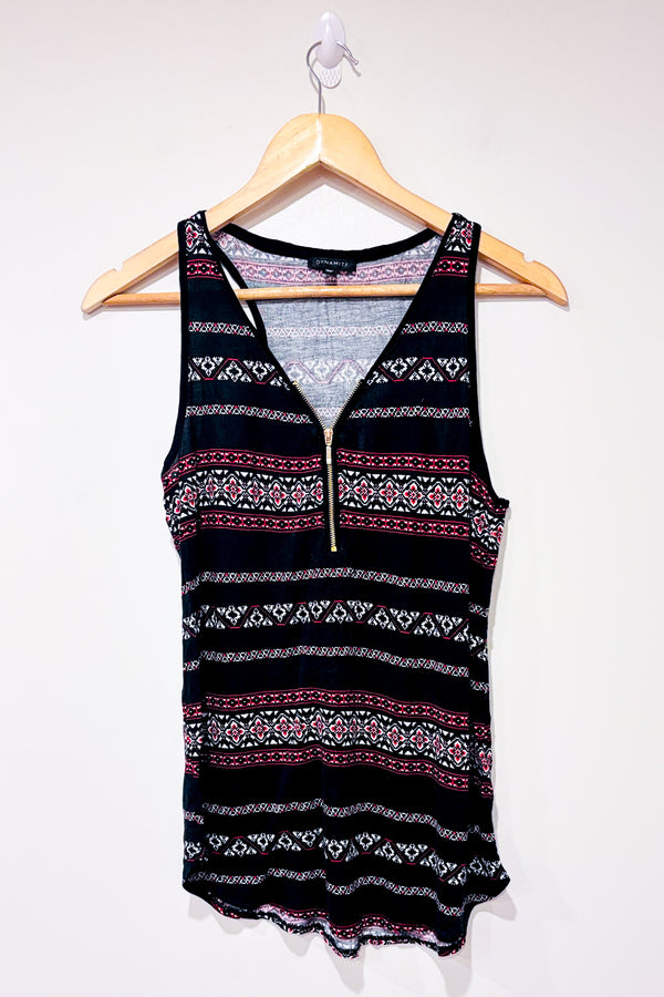 Camisole noire et rouge à motifs (xs)-Dynamite-La Penderie du Paradis 🕊